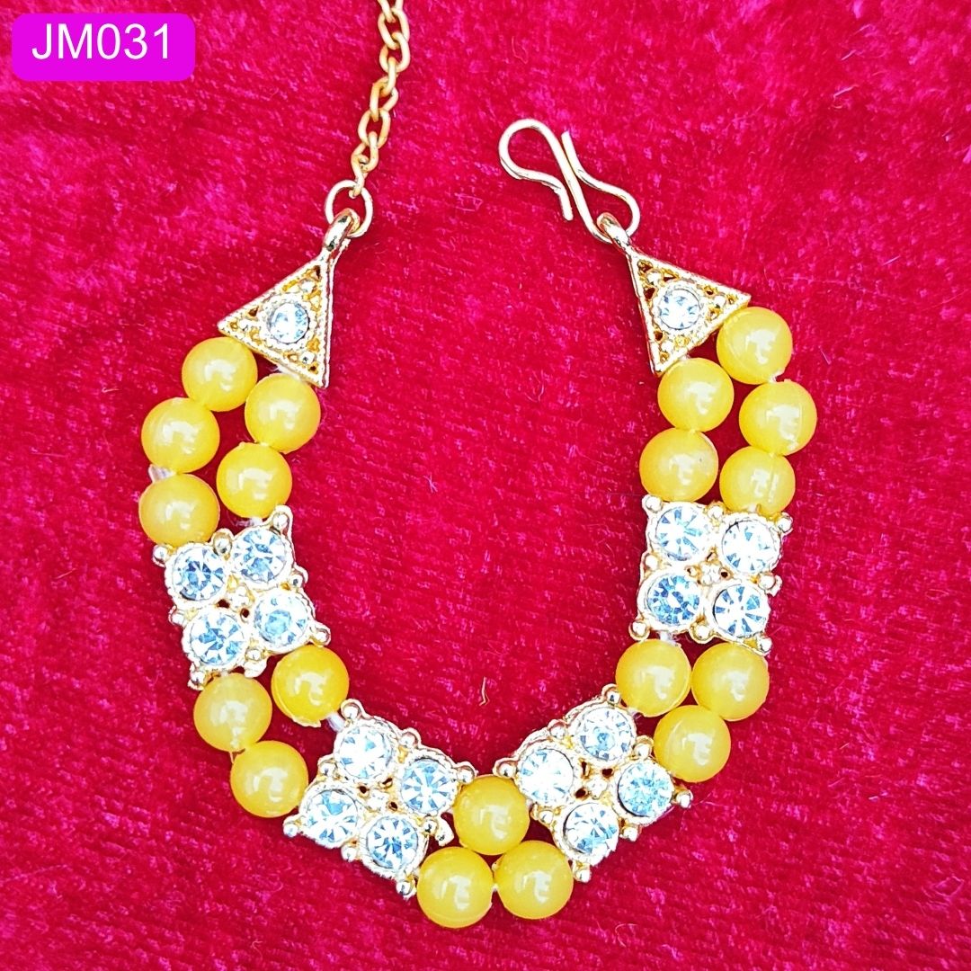 Laddu Gopal Necklace with Gold and Crystal Accents ( 2 inch ) || JM031