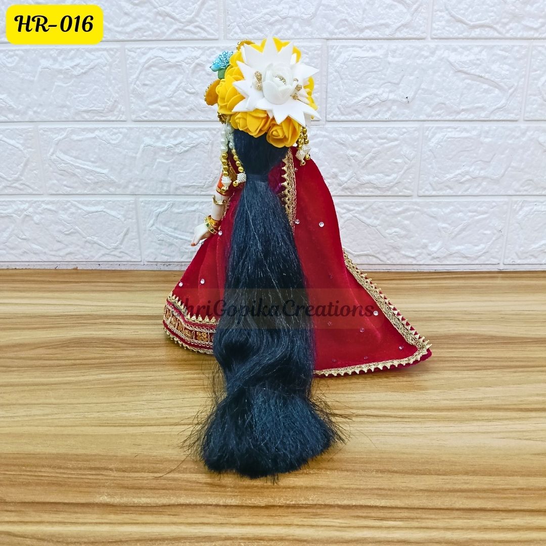 Designer Open Hair Wig for Radha Rani Ji | Size- 6 Number | HR016