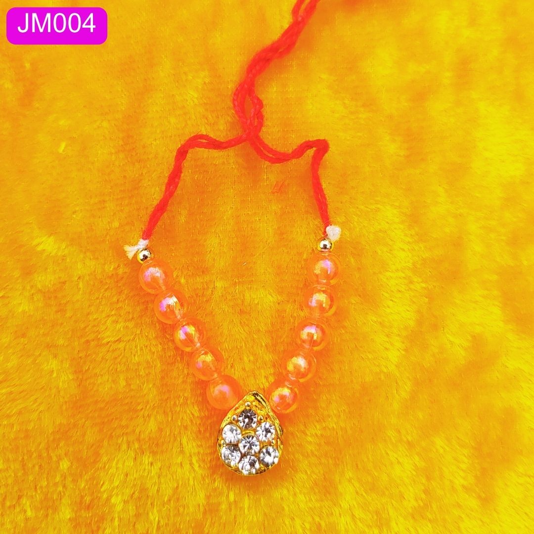 Beaded Laddu Gopal Ji Mala with Sparkling Pendant ( 1.5 Inches ) || JM003