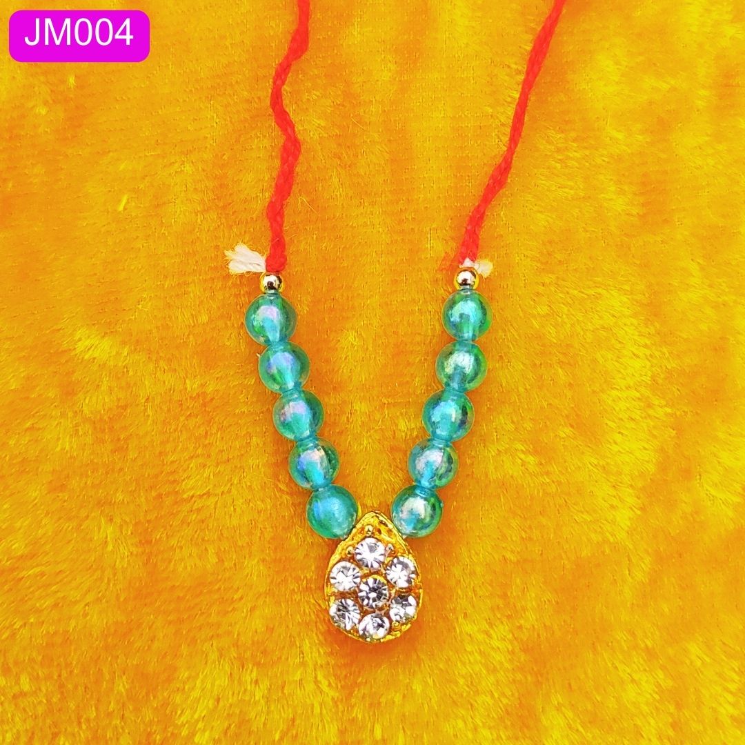Beaded Laddu Gopal Ji Mala with Sparkling Pendant ( 1.5 Inches ) || JM003