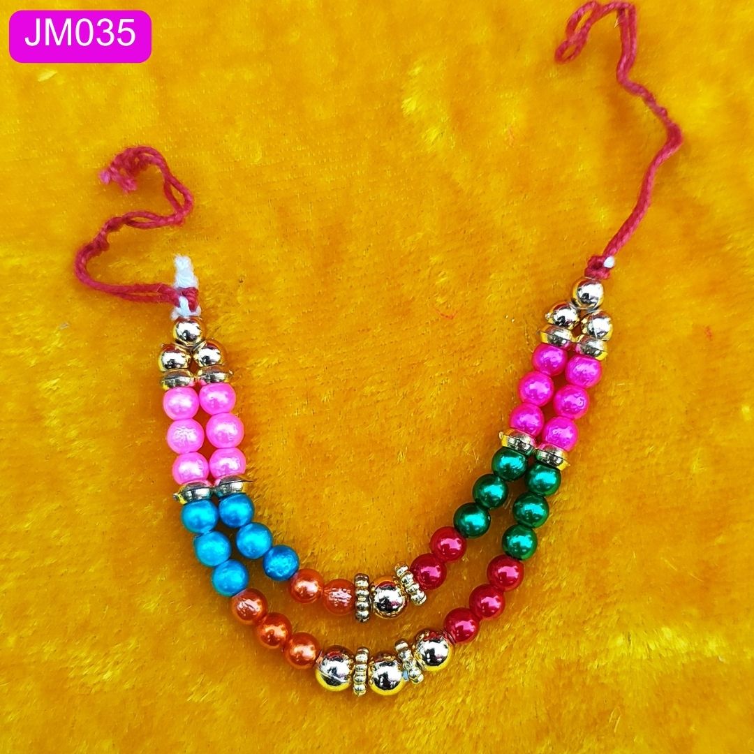 Multicolor beaded beautiful Laddu Gopal Haar ( 2 inch ) || JM035