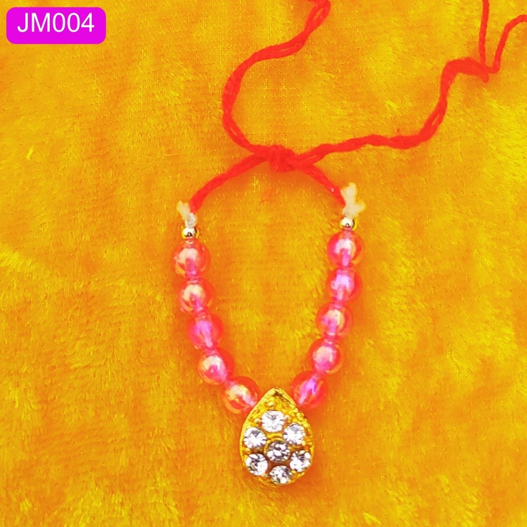 Beaded Laddu Gopal Ji Mala with Sparkling Pendant ( 1.5 Inches ) || JM003