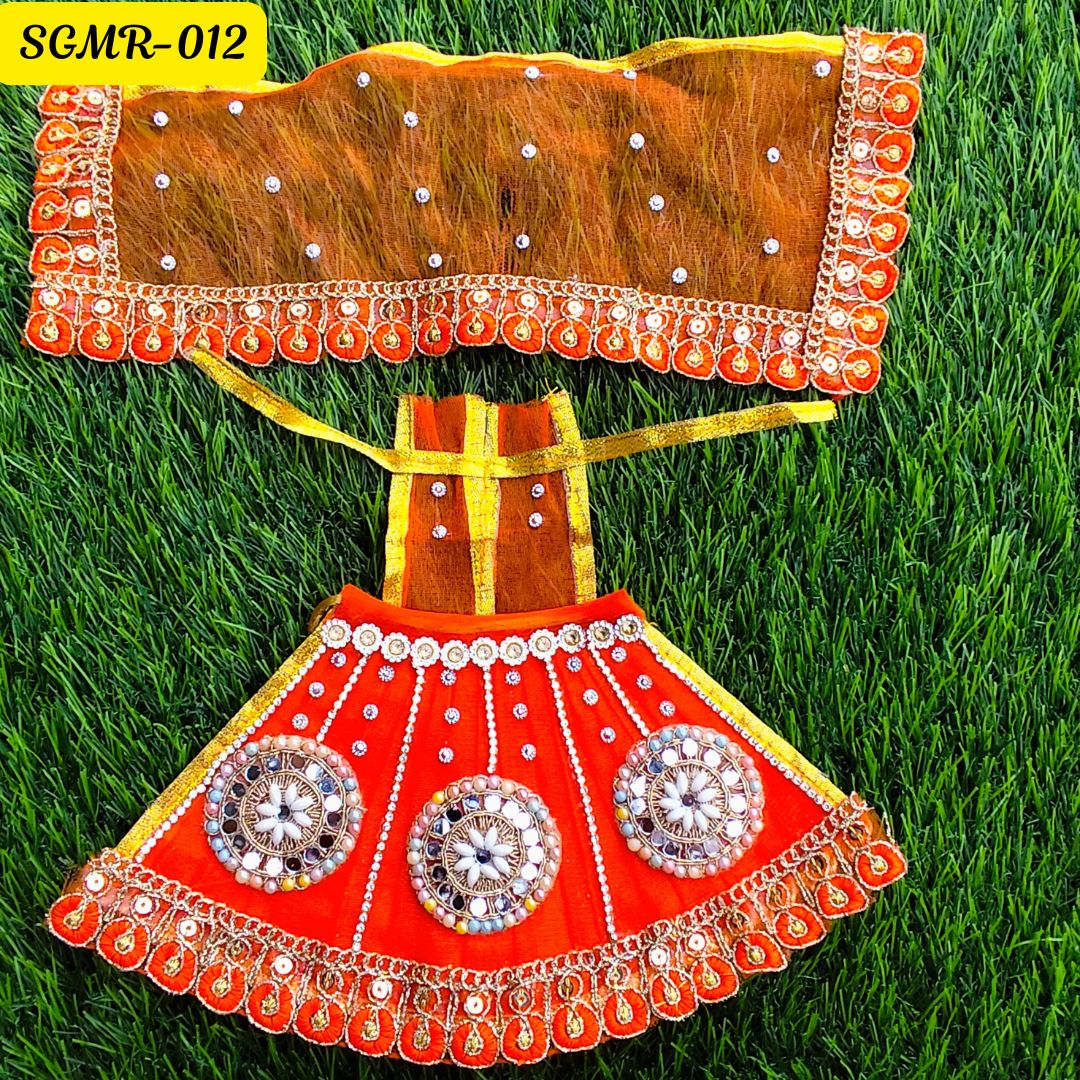 🧡 Orange & Gold Mata Rani Outfit with Intricate Embellishments 🌿✨ || SGMR012