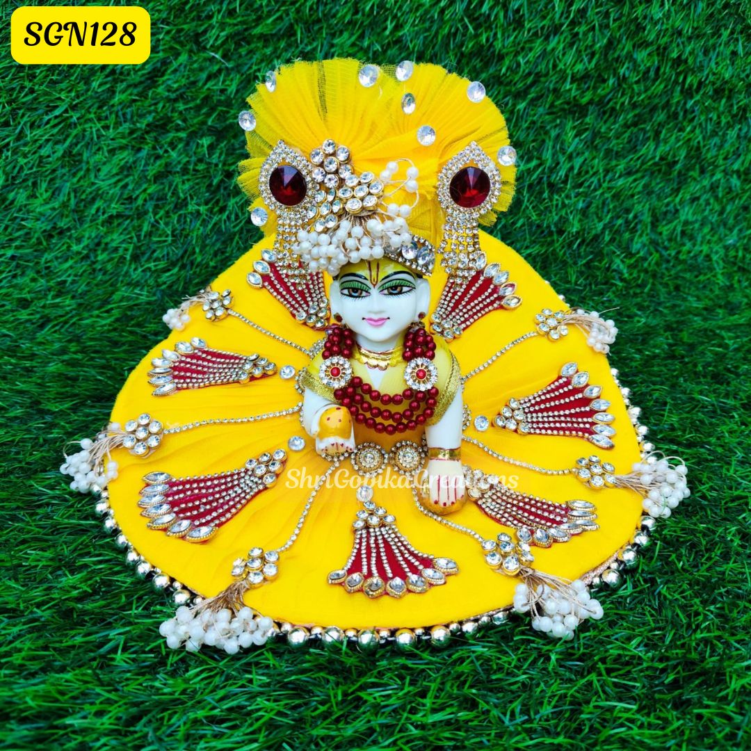 Yellow Laddu Gopal Poshak – Classic Festive Look | SGN128