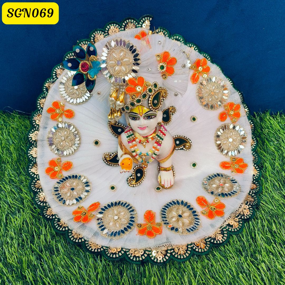 Mirror Work Laddu Gopal Poshak | SGN069