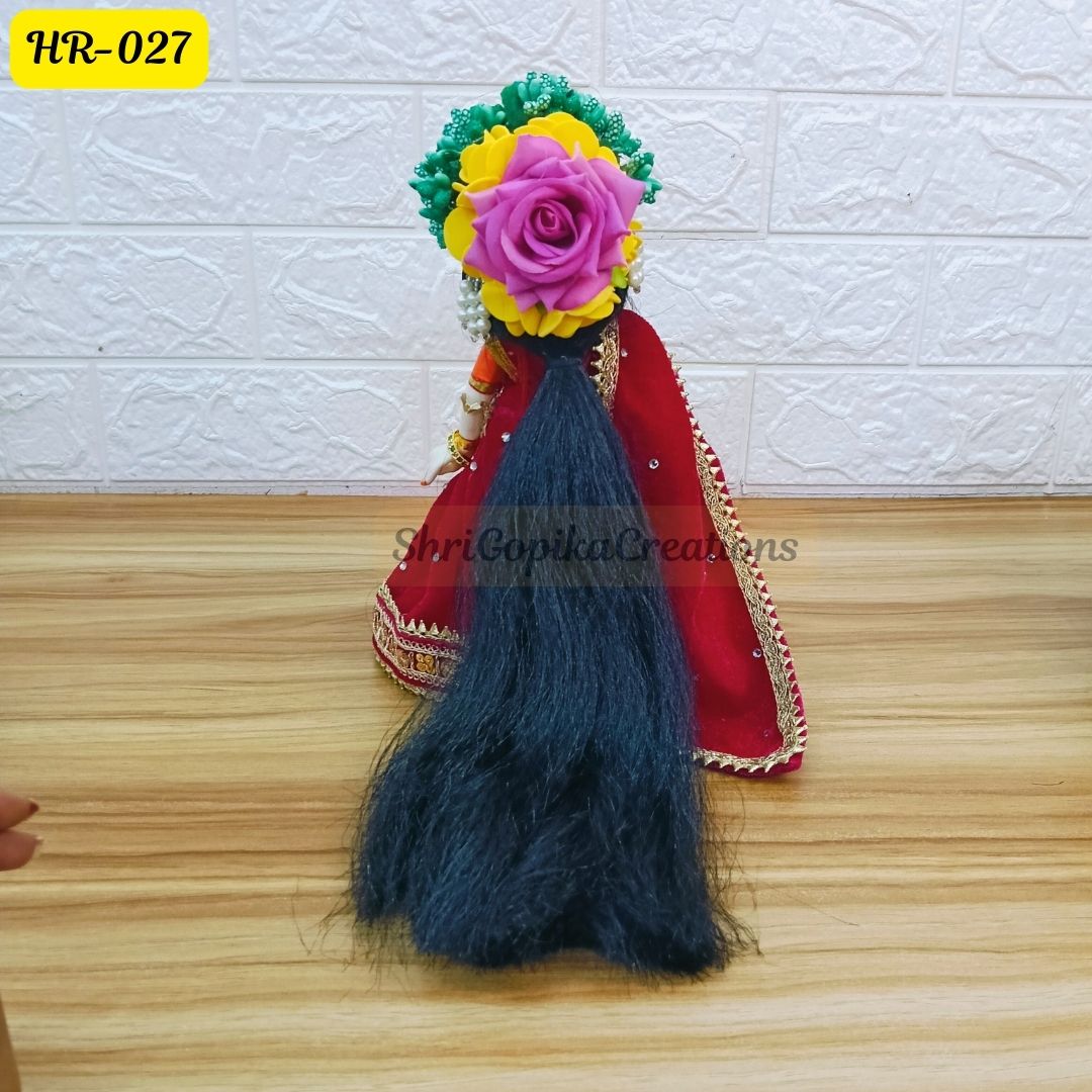 Designer Open Hair Wig for Radha Rani Ji | Size- 12 Number | HR027
