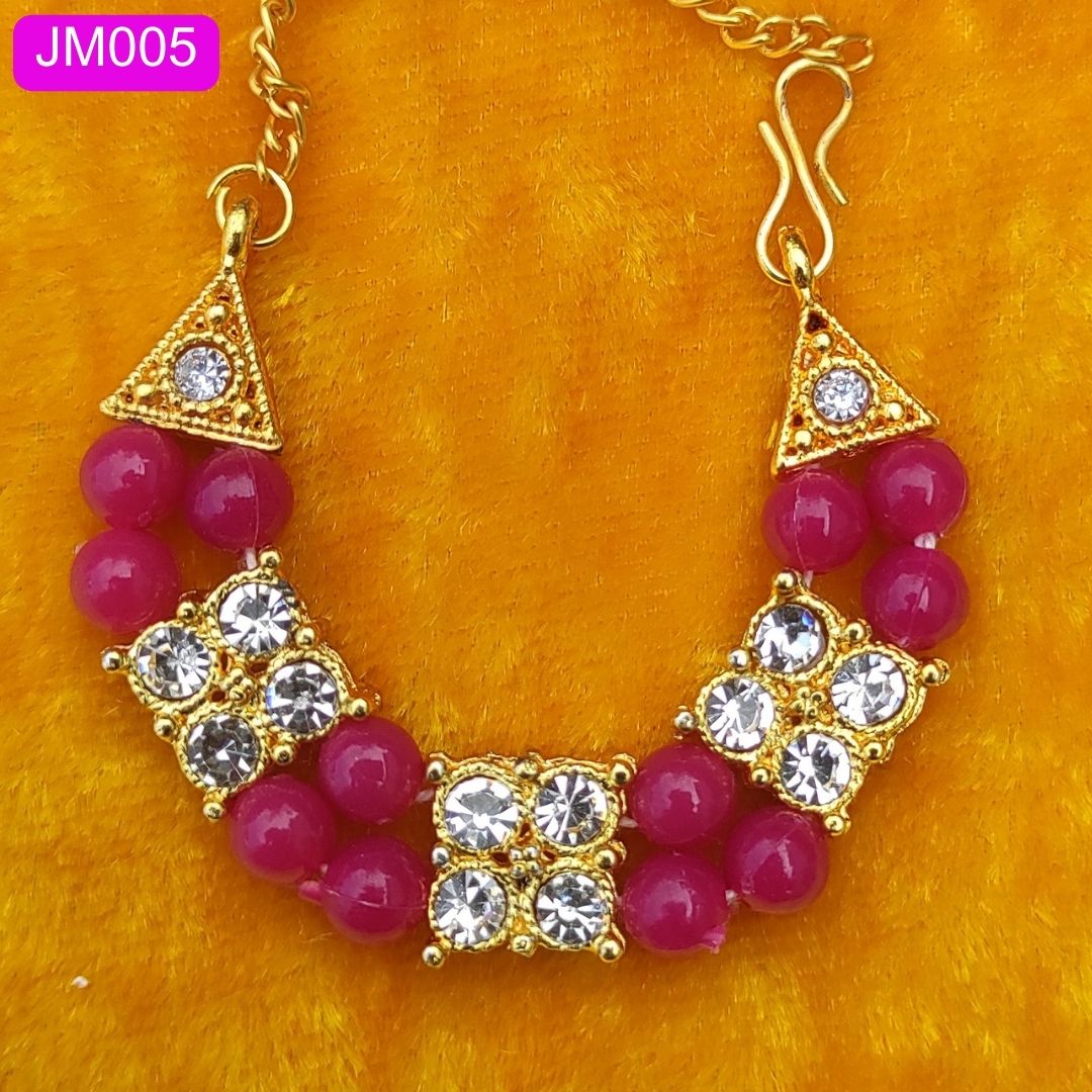 Laddu Gopal Necklace with Gold and Crystal Accents ( 1.5 inch ) || JM005