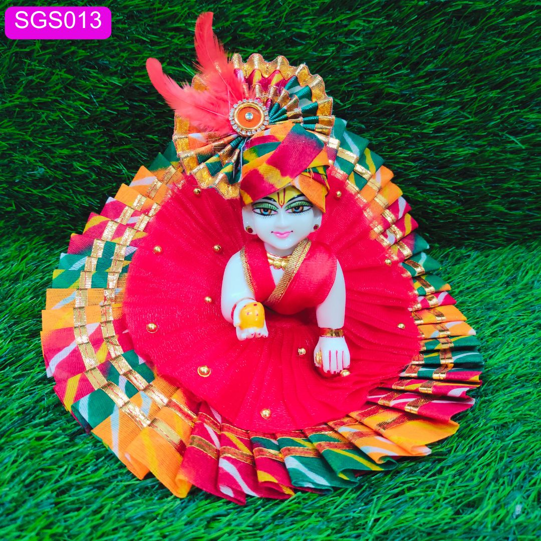 Red Laddu Gopal Dress