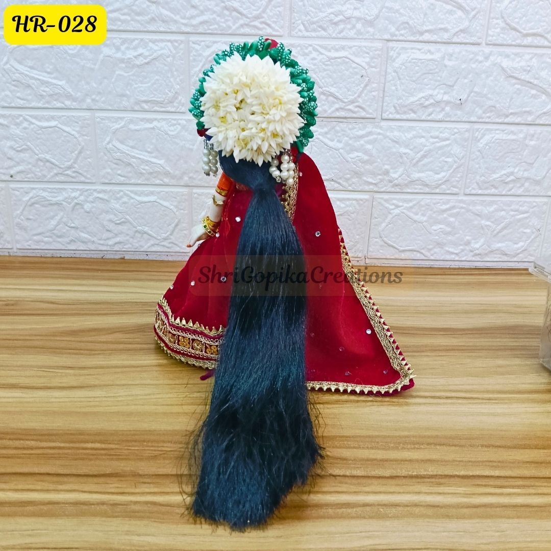 Designer Open Hair Wig for Radha Rani Ji | Size- 12 Number | HR028