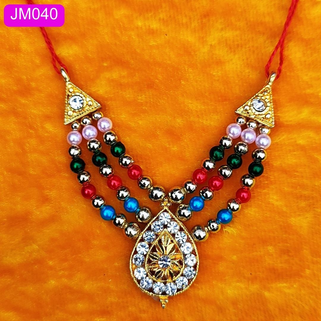 Multicolour necklace for Laddu Gopal ( 2.5 INCH ) || JM040