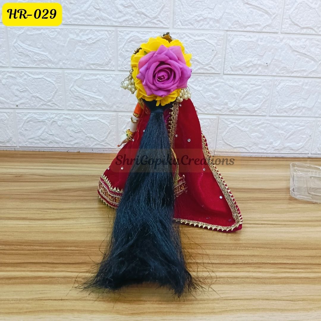 Designer Open Hair Wig for Radha Rani Ji | Size- 12 Number | HR029