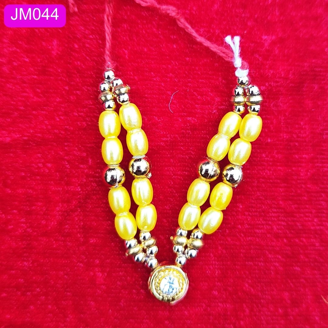 Beaded Laddu Gopal Haar with Round Pendant ( 2.5 inch )|| JM044