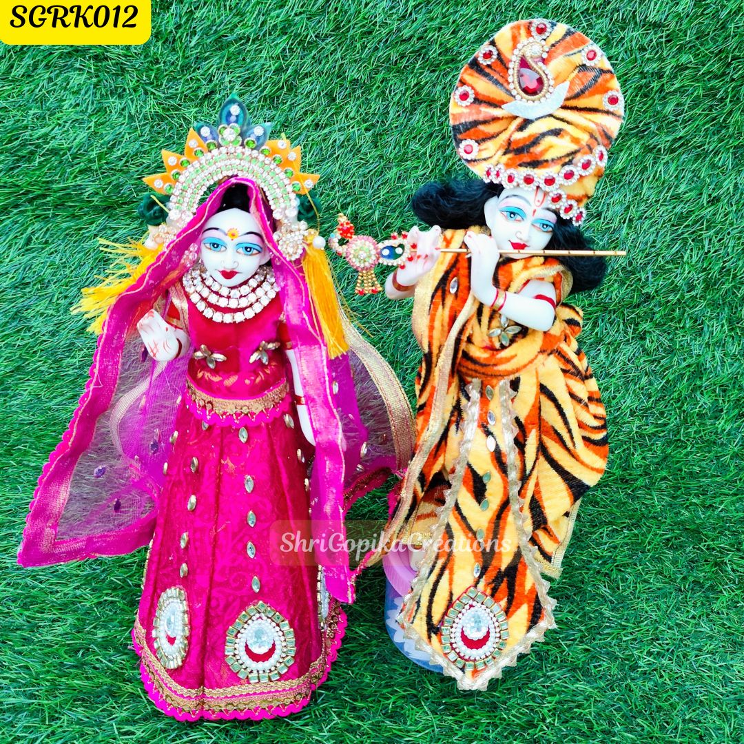 Tiger Print Shivratri Radha Krishna Outfit with matching Chunni-Divine and Majestic Design | SGRK012
