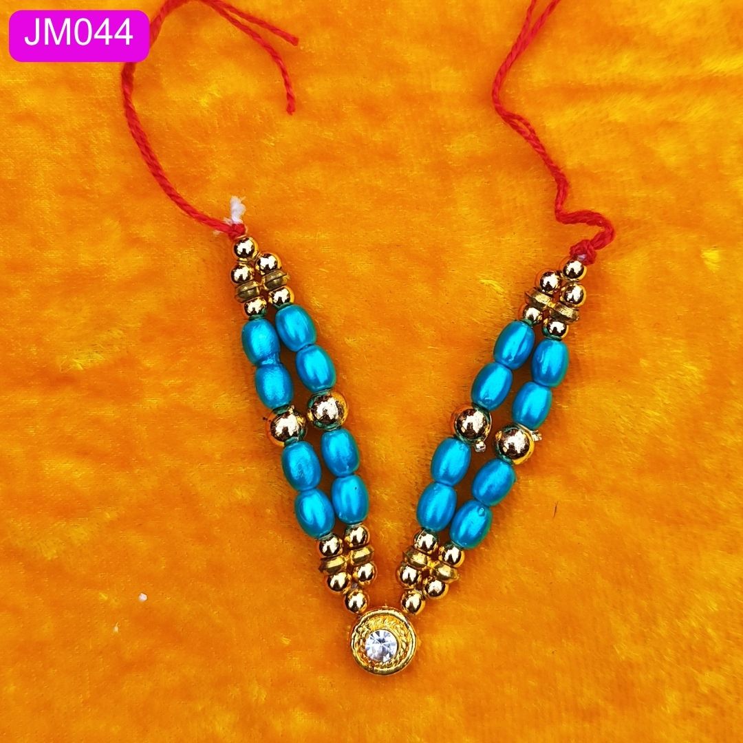 Beaded Laddu Gopal Haar with Round Pendant ( 2.5 inch )|| JM044