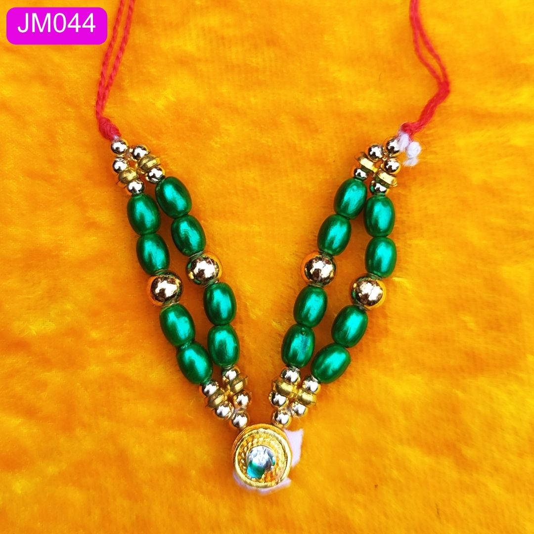 Beaded Laddu Gopal Haar with Round Pendant ( 2.5 inch )|| JM044