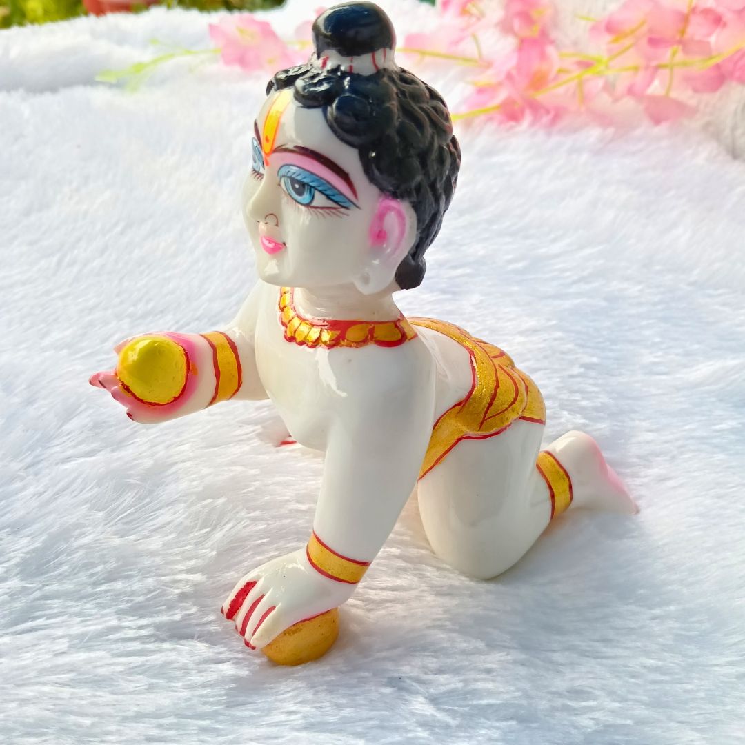 Premium Marble Dust laddu Gopal ji idol | 6 Number