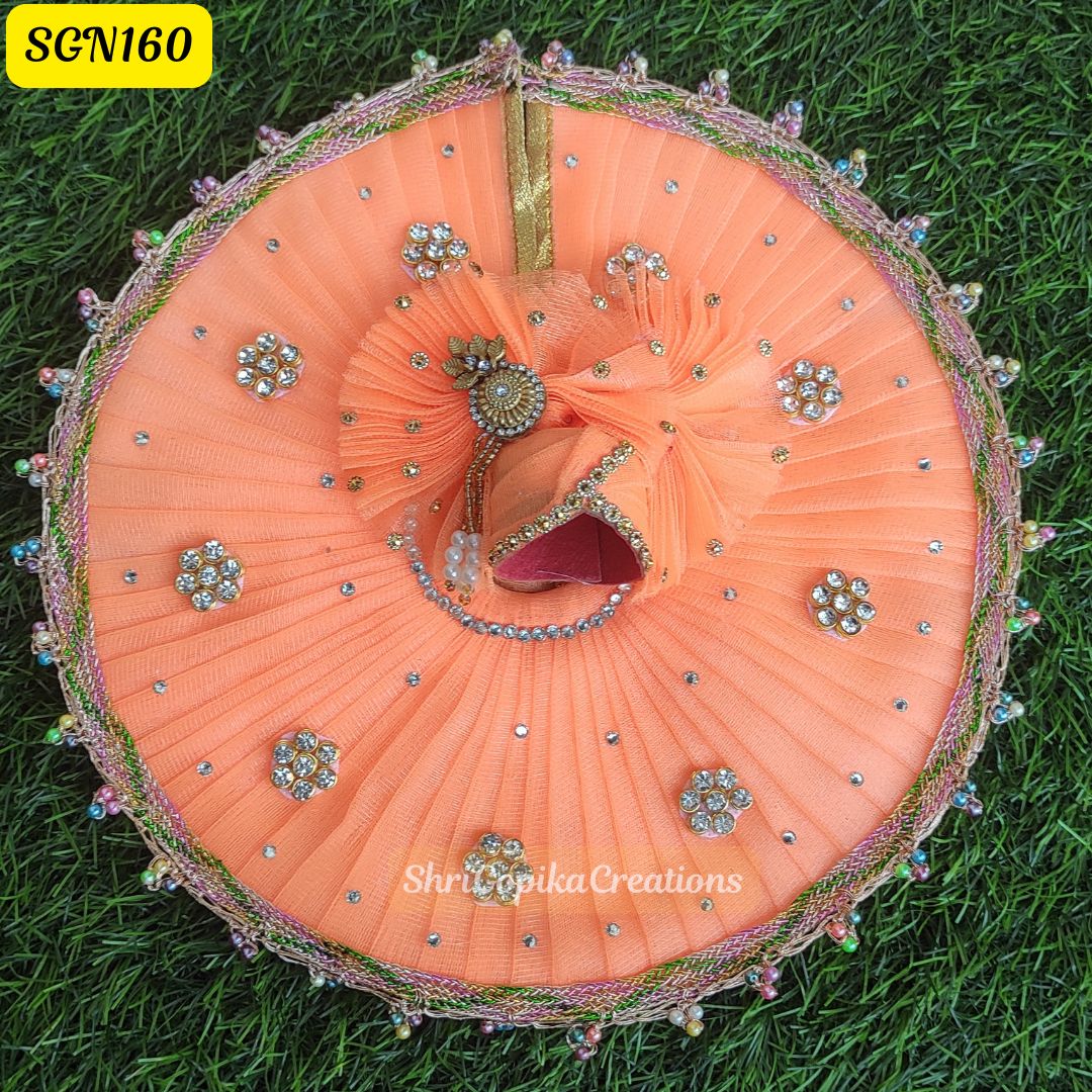 Peach Laddu Gopal Dress
