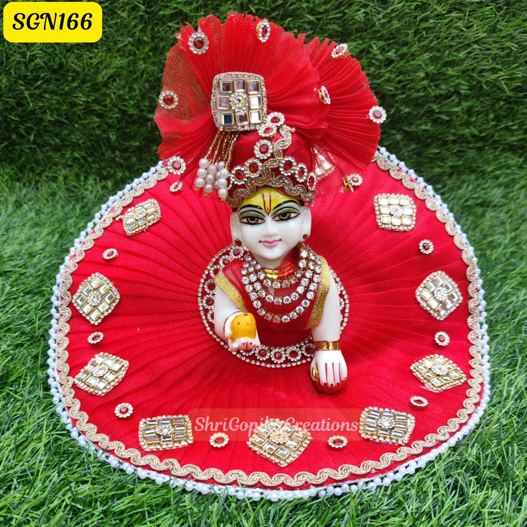 Red Laddu Gopal Dress