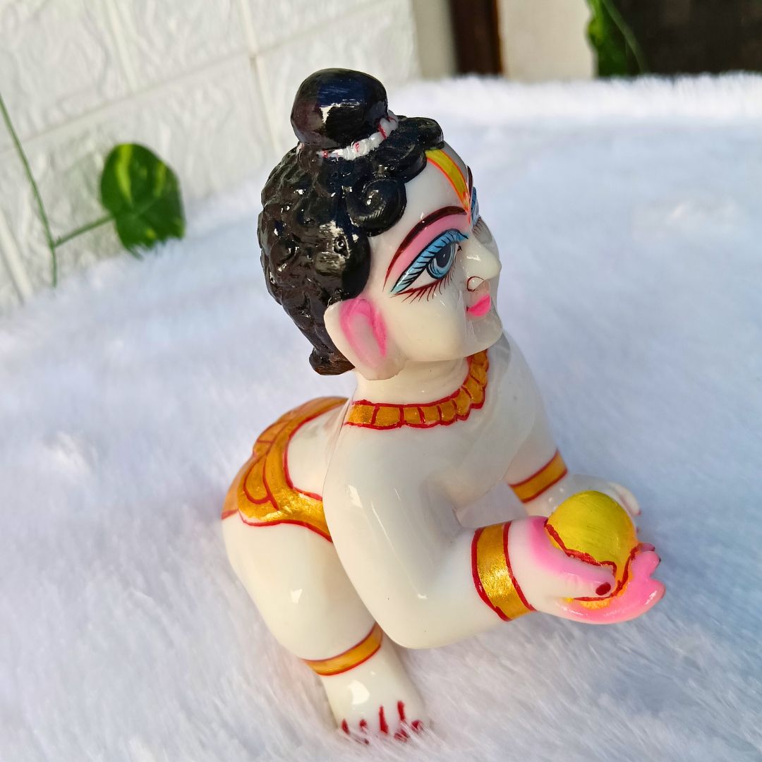 Premium Marble Dust laddu Gopal ji idol | 6 Number