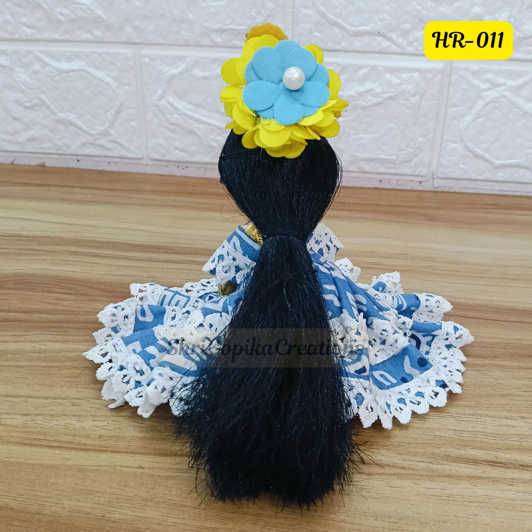 Designer Open Hair Wig for Radha Rani Ji | Size- 5 Number | HR011