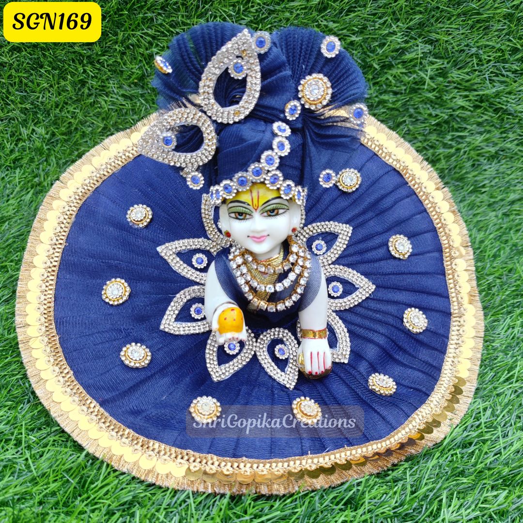Navy Blue Laddu Gopal Dress