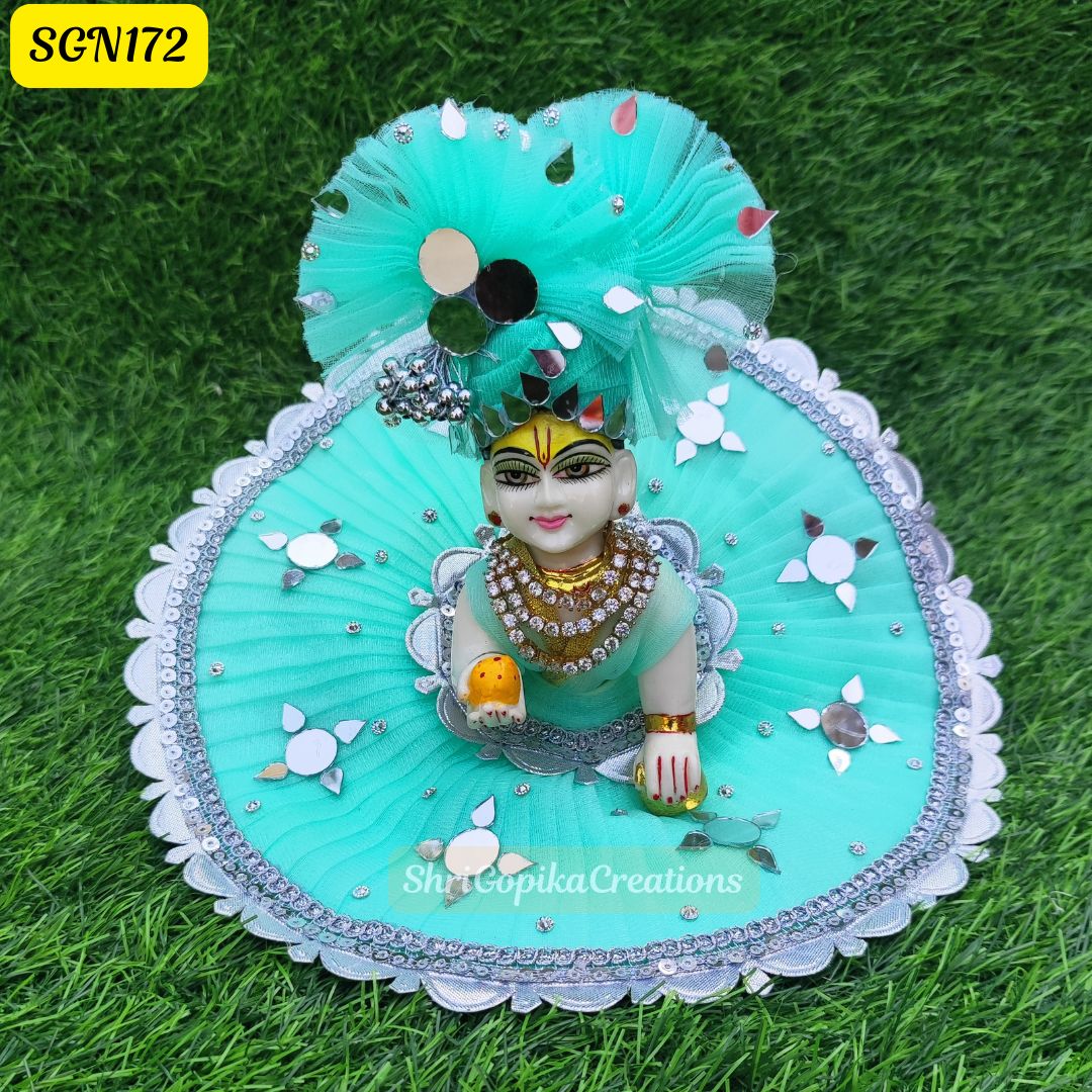 sea Green Laddu Gopal Dress