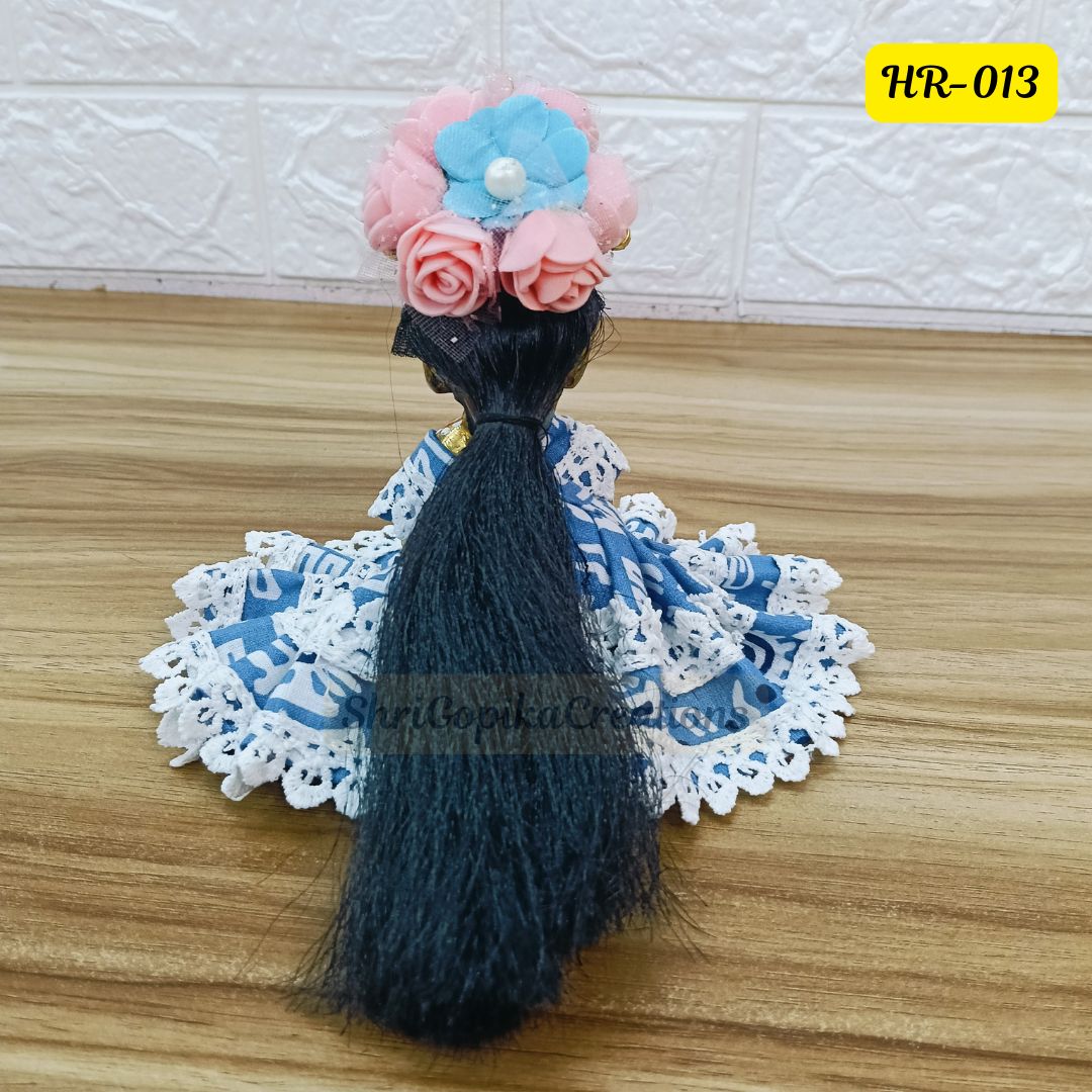 Designer Open Hair Wig for Radha Rani Ji | Size- 5 Number | HR013