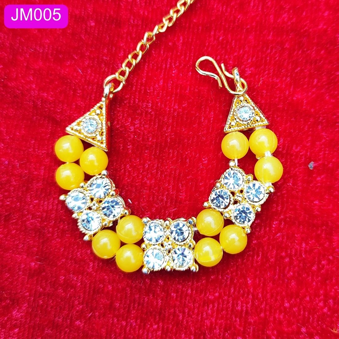 Laddu Gopal Necklace with Gold and Crystal Accents ( 1.5 inch ) || JM005