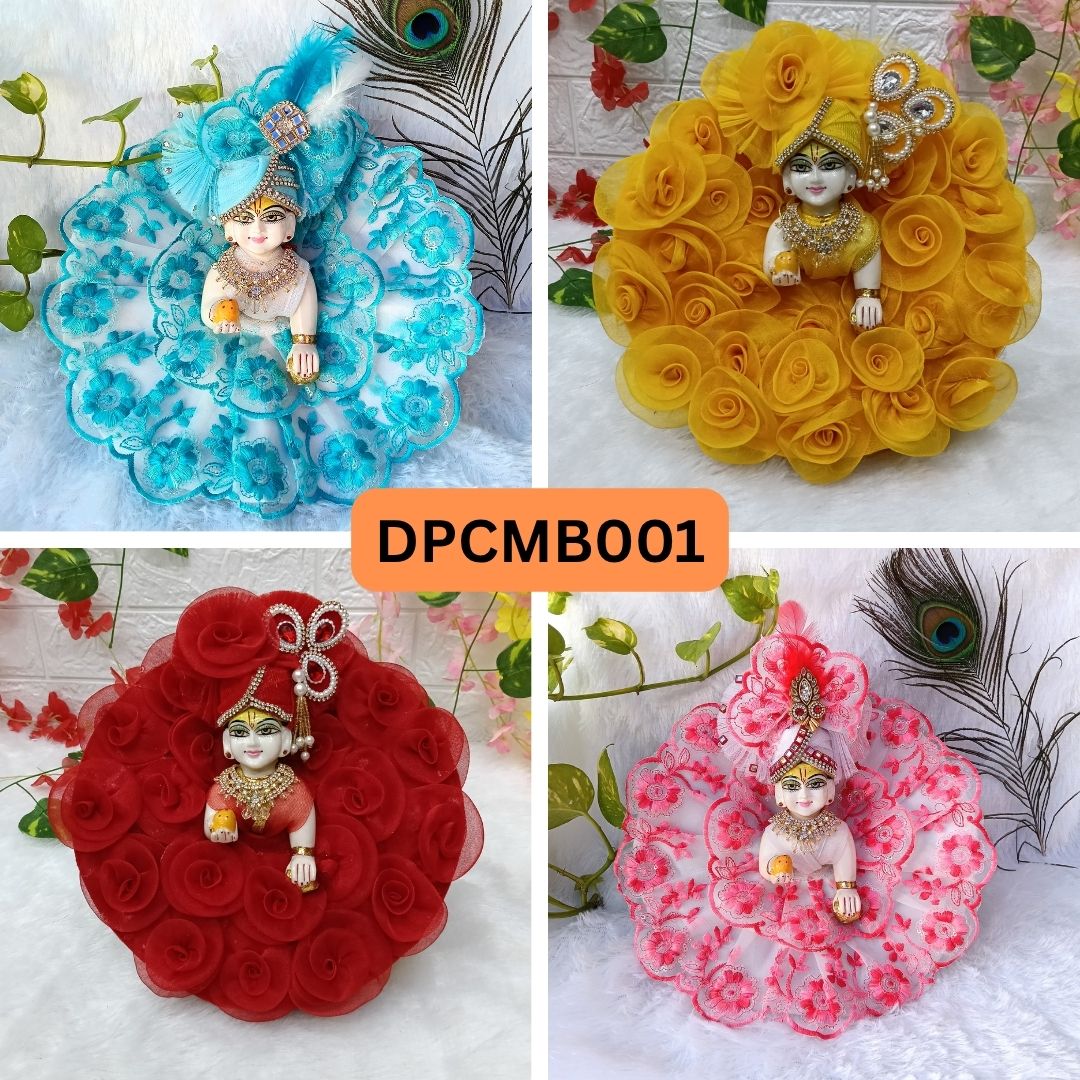Light Fancy Poshak For Laddu Gopal JI- Combo of 4| DPCMB001