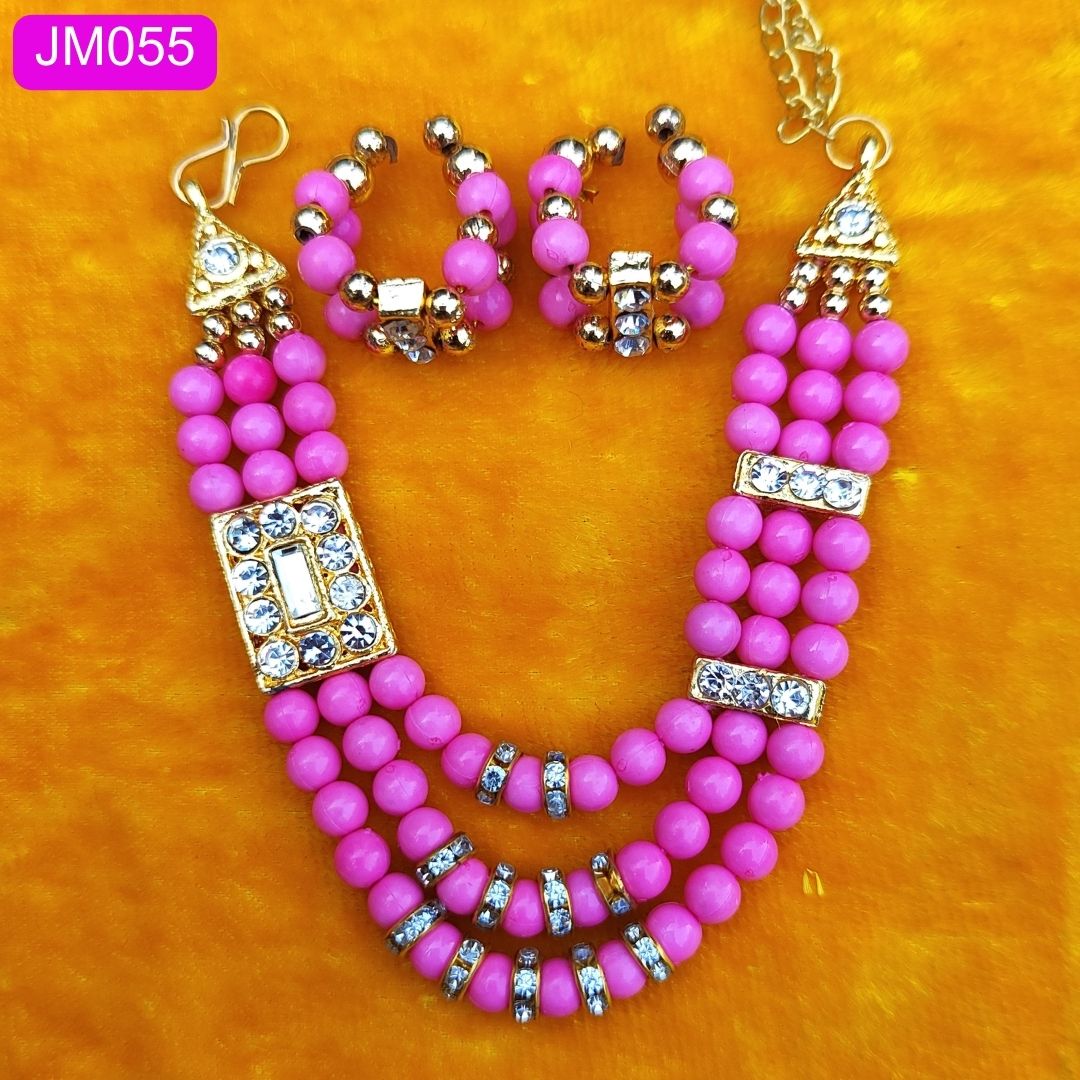 Beautiful Green beaded triple layer Laddu Gopal Haar with Kangan ( 3 inch )|| JM055
