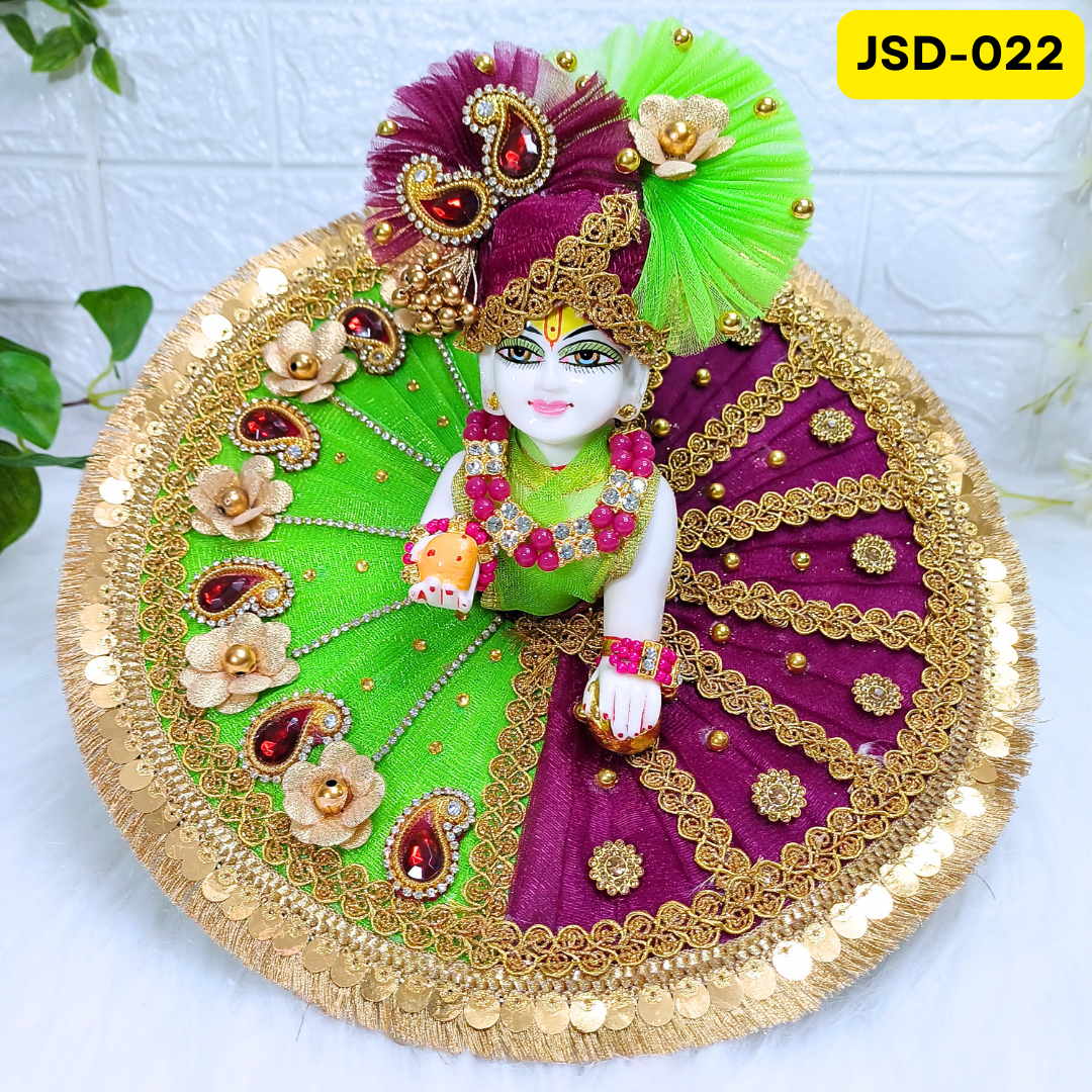 Janmashtami Special Laddu Gopal Poshak in Wine color with Matching Pagdi | JSD022