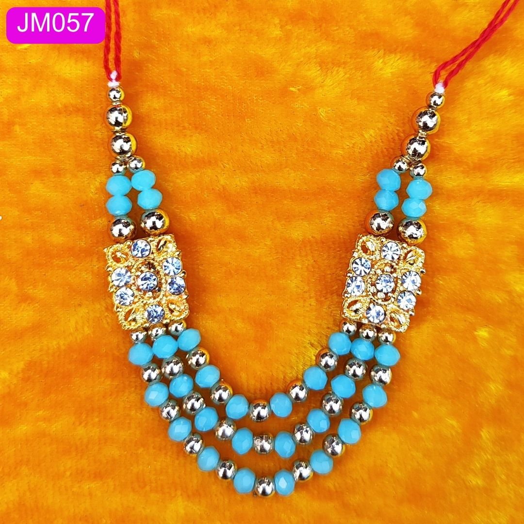 Beaded Laddu Gopal triple layer Haar ( 3 inch ) || JM057