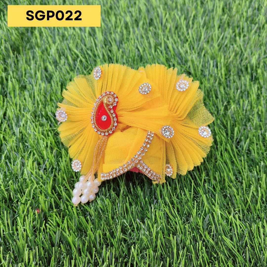 Yellow Pagdi for Laddu Gopal | SGP022