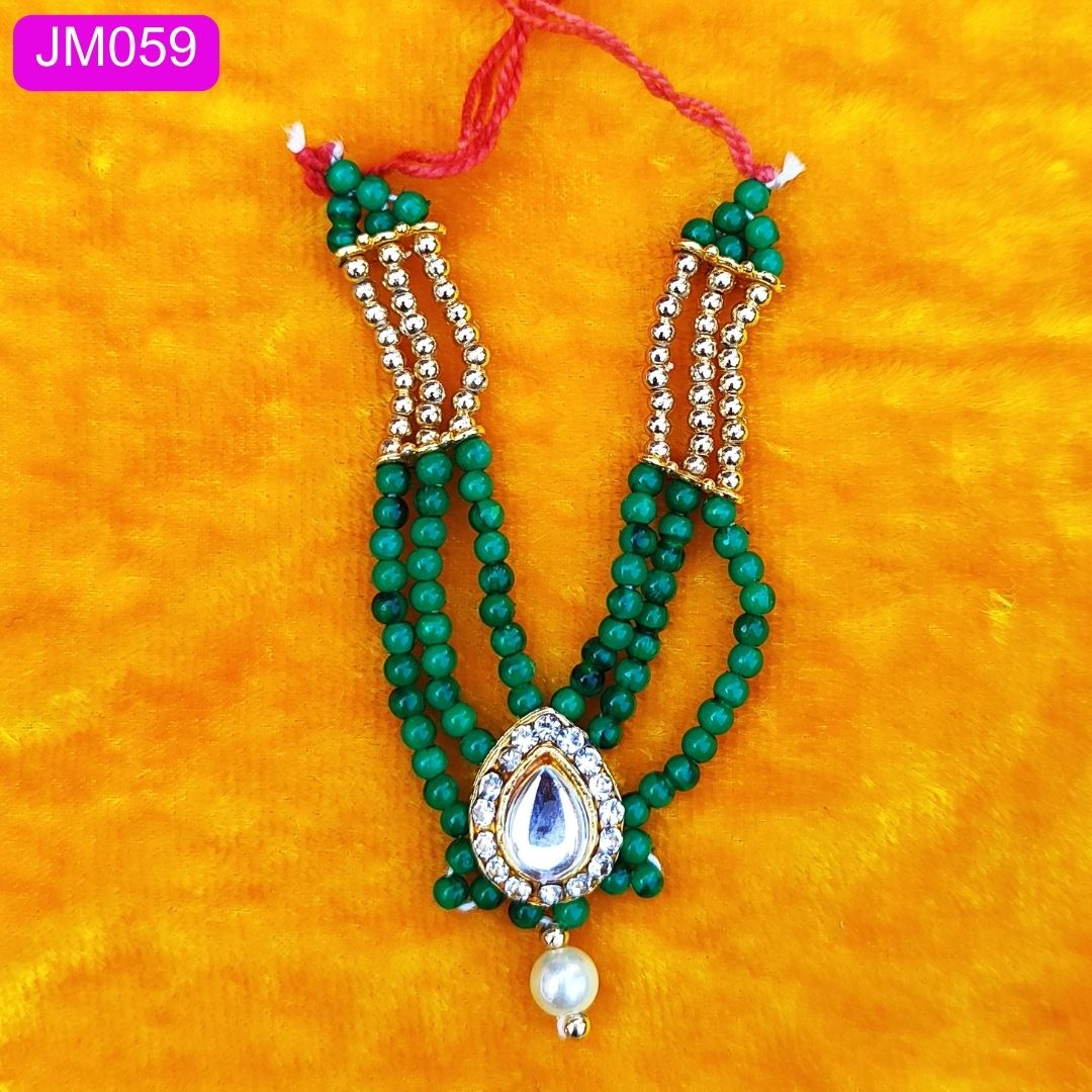 Beaded Laddu Gopal Haar with Sparkling Pendant ( 3 inch ) || JM059