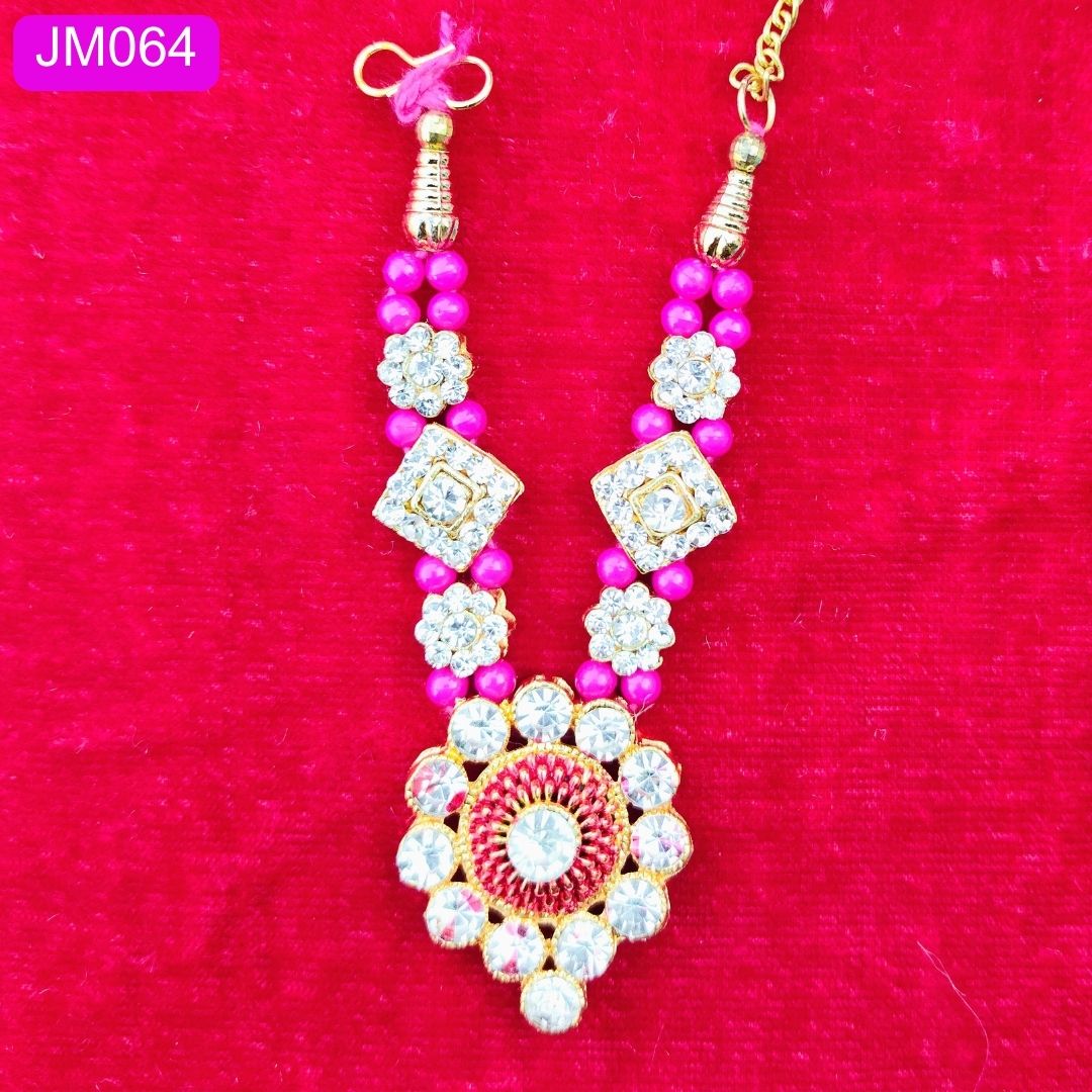 AD stone and beaded heavy haar with pendent for laddu Gopal ( 4 inch )|| JM064