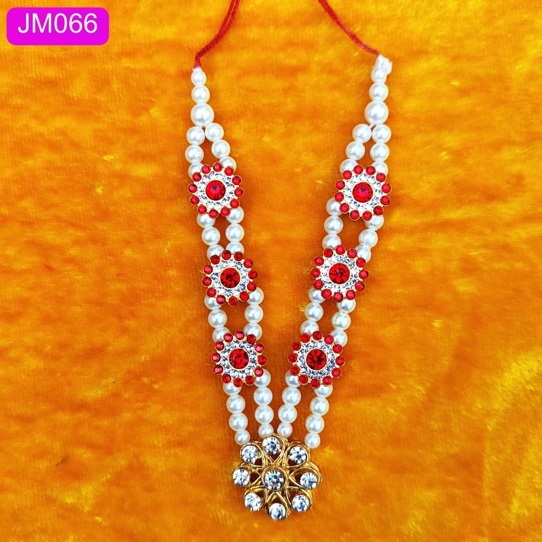 Laddu Gopal pearl Necklace pink