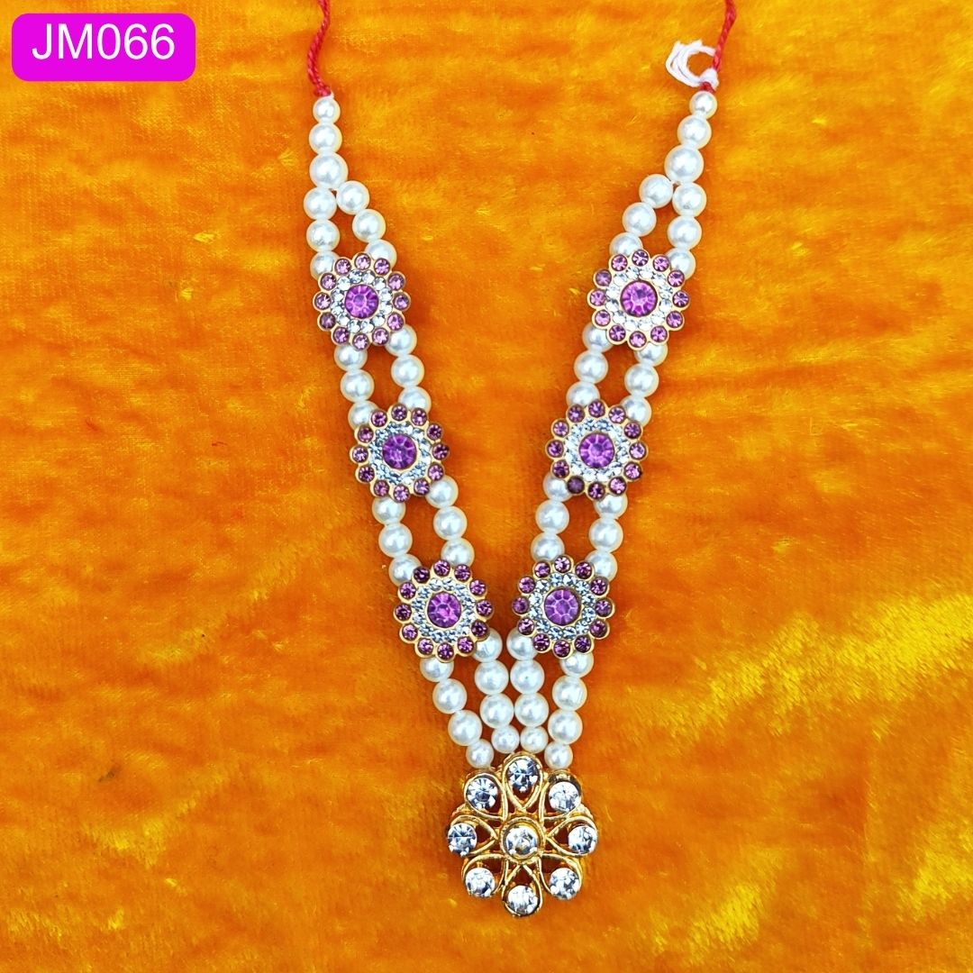 Laddu Gopal pearl Necklace pink