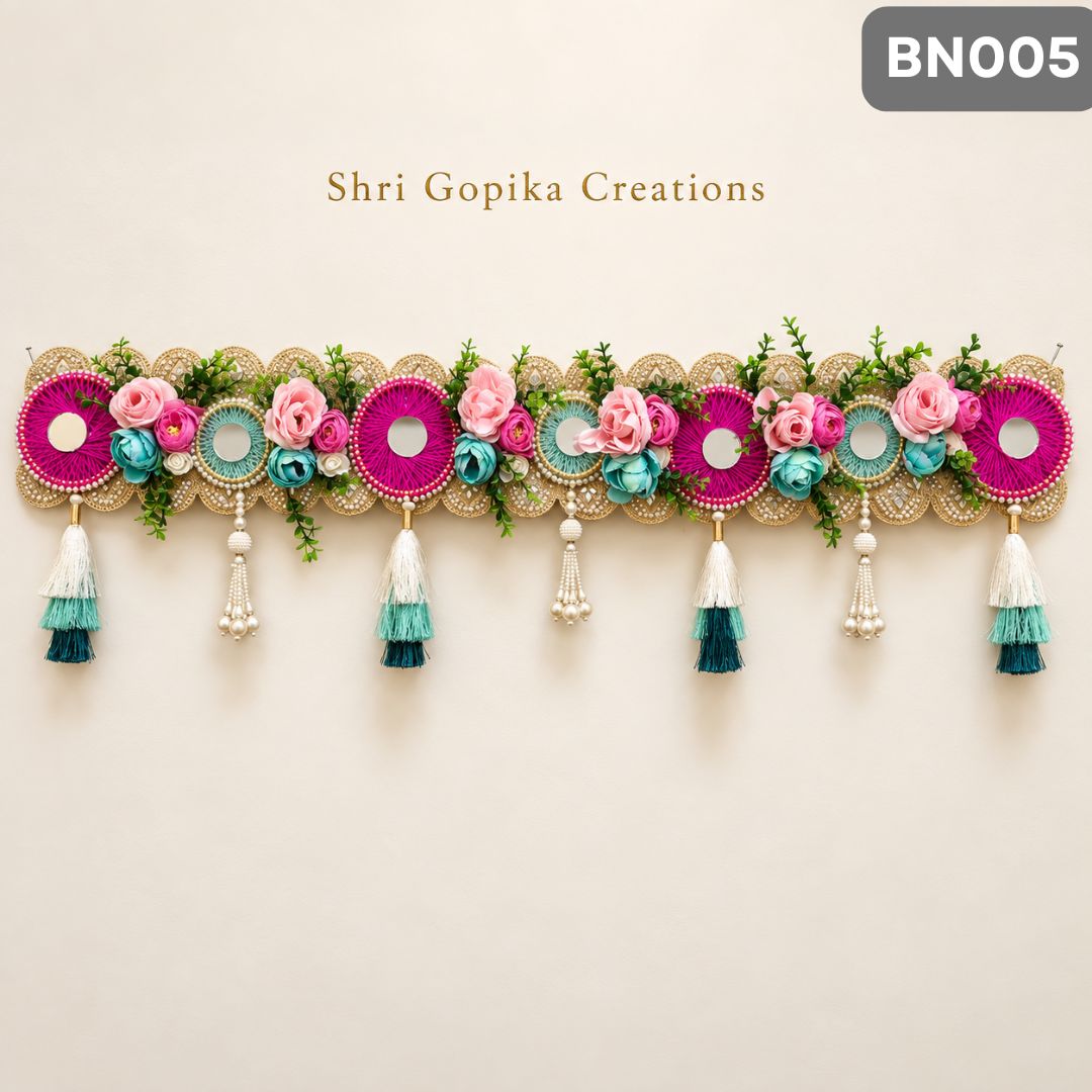 Pink & Turquoise Floral Designer Toran | BN005