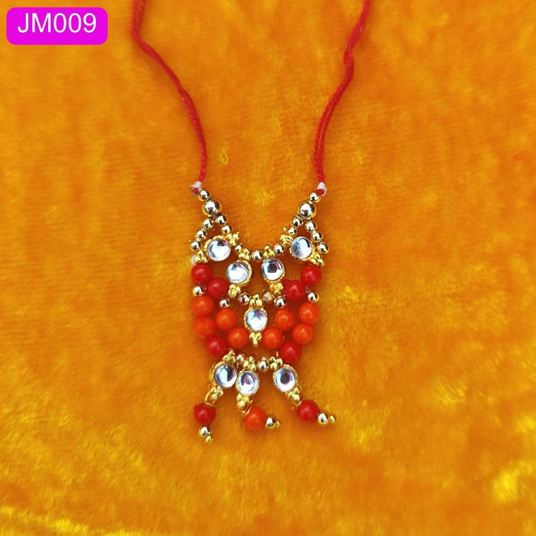 Multi colour Beaded Laddu Gopal Haar ( 1.8 inch ) || JM009