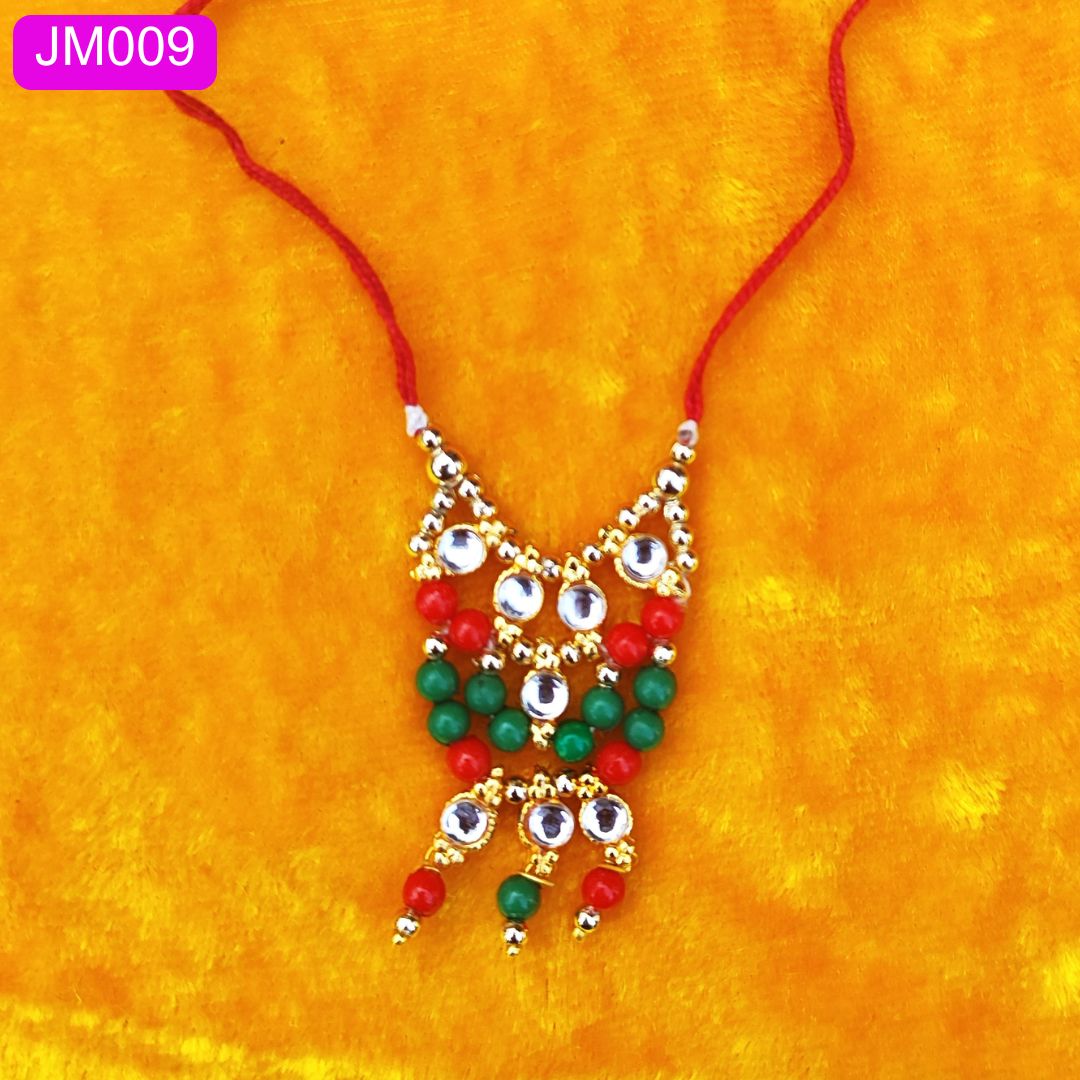 Multi colour Beaded Laddu Gopal Haar ( 1.8 inch ) || JM009
