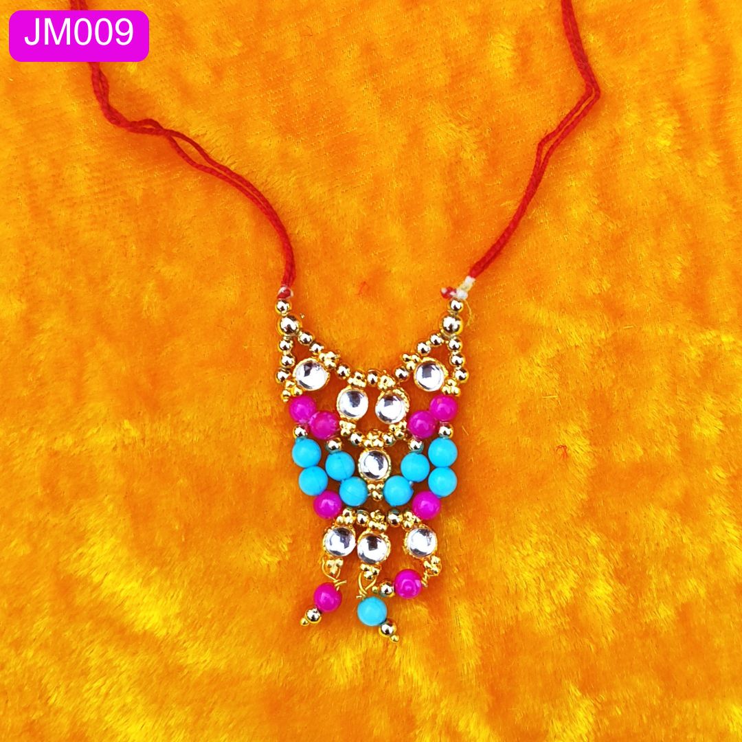 Multi colour Beaded Laddu Gopal Haar ( 1.8 inch ) || JM009