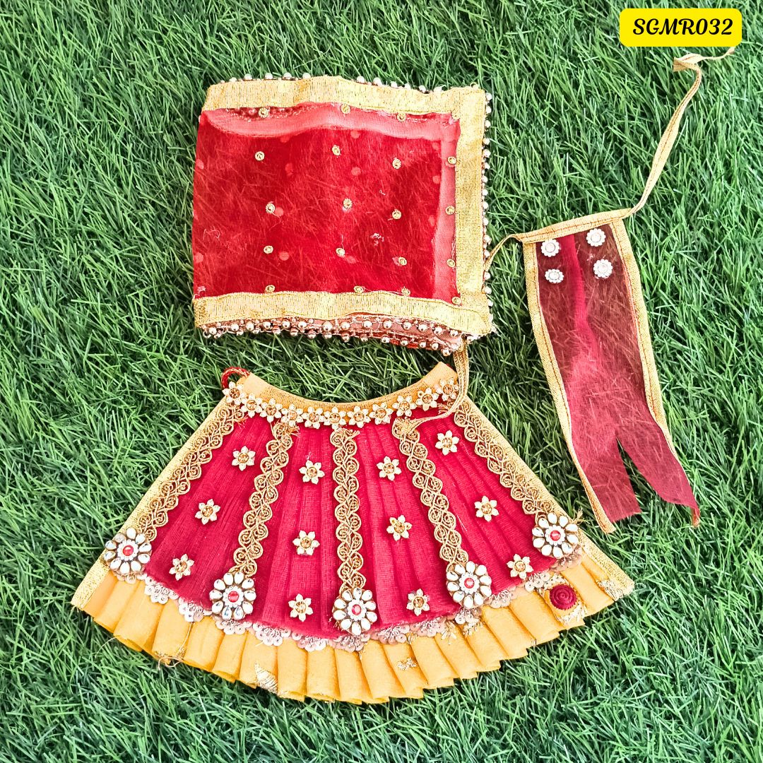 Red Designer Mata Rani Outfit || SGMR032