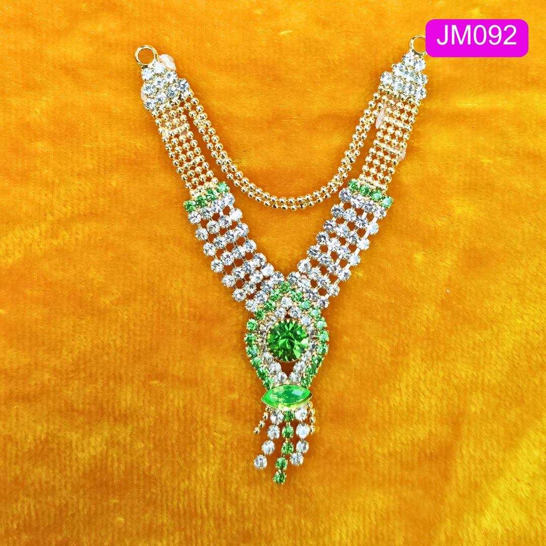 Beautiful layered Laddu Gopal Haar with crystal ( 3 inch )|| JM092