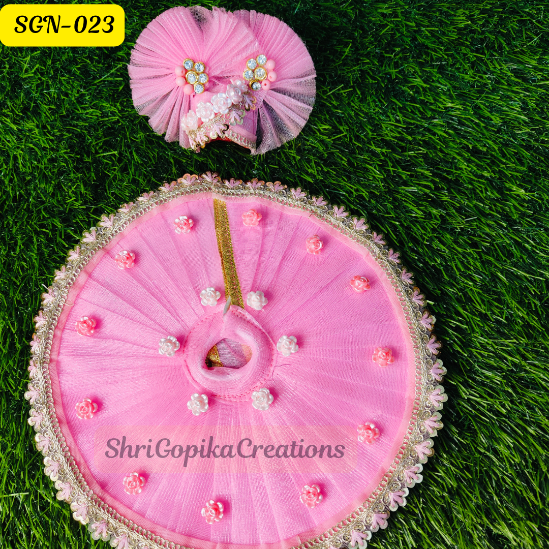 Laddu Gopal pink dress