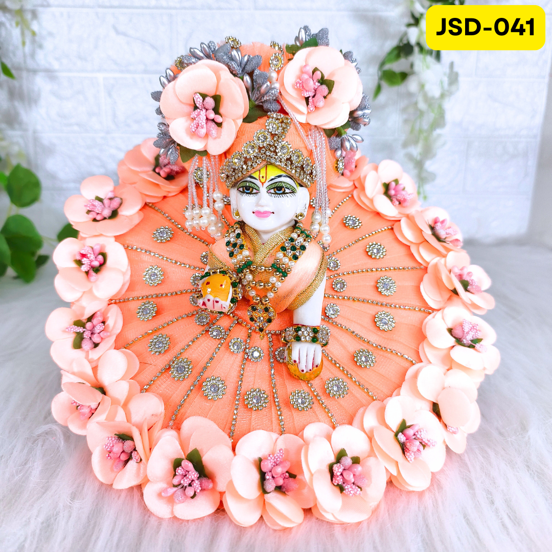 Janmashtami Special Laddu Gopal Poshak in Peach Color with Matching Pagdi | JSD041