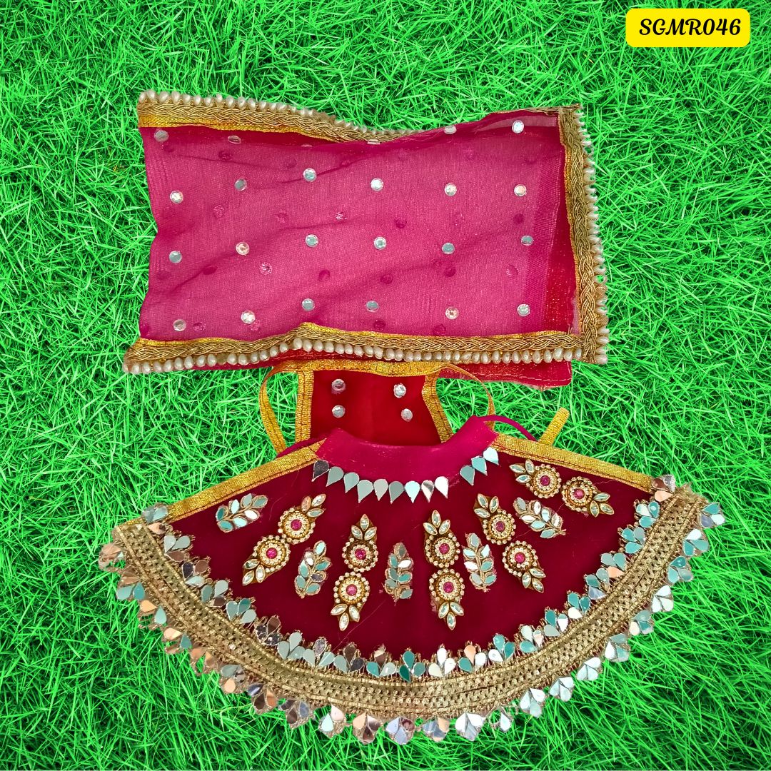 Rani Pink Mata Rani Poshak with Mirror Work|| SGMR046