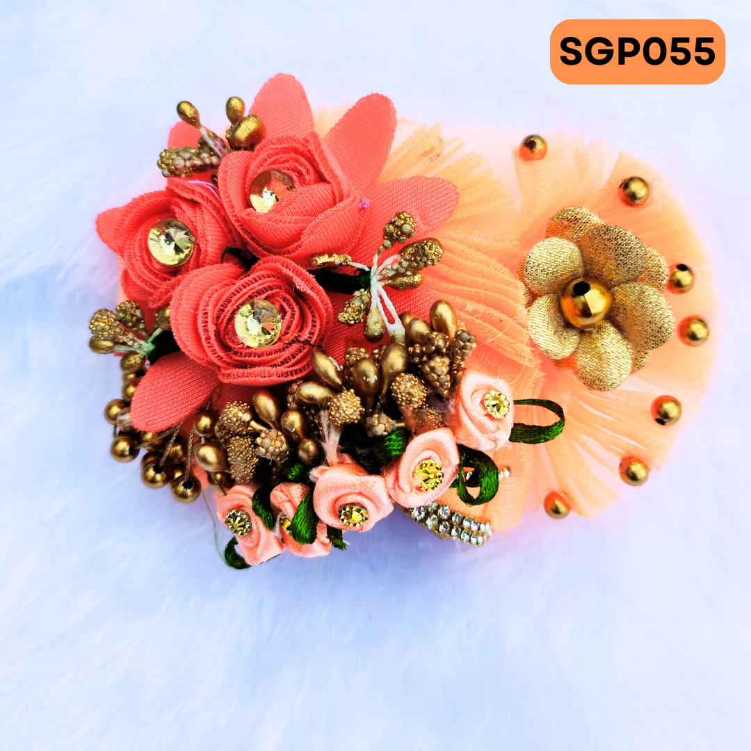 Peach coloured Pagdi for Laddu Gopa ji | SGP055