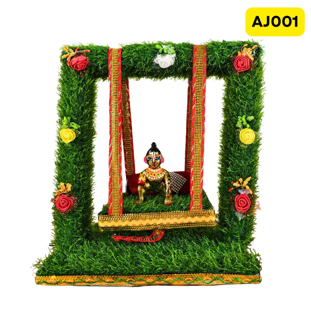 Laddu Gopal Ji Jhula (11.5 Inch X10 Inch)-AJ001
