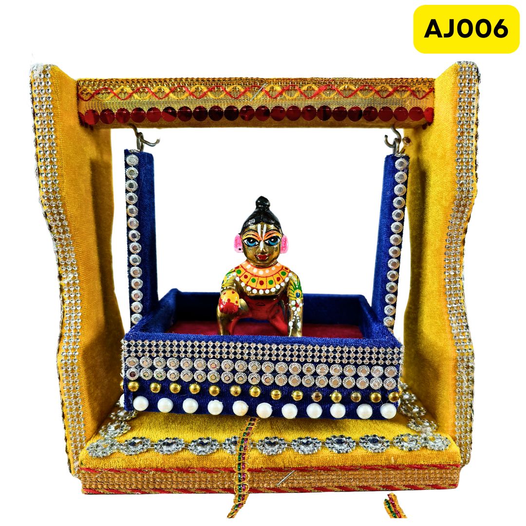 Laddu Gopal Ji Jhula (8 Inch X8Inch)-AJ006