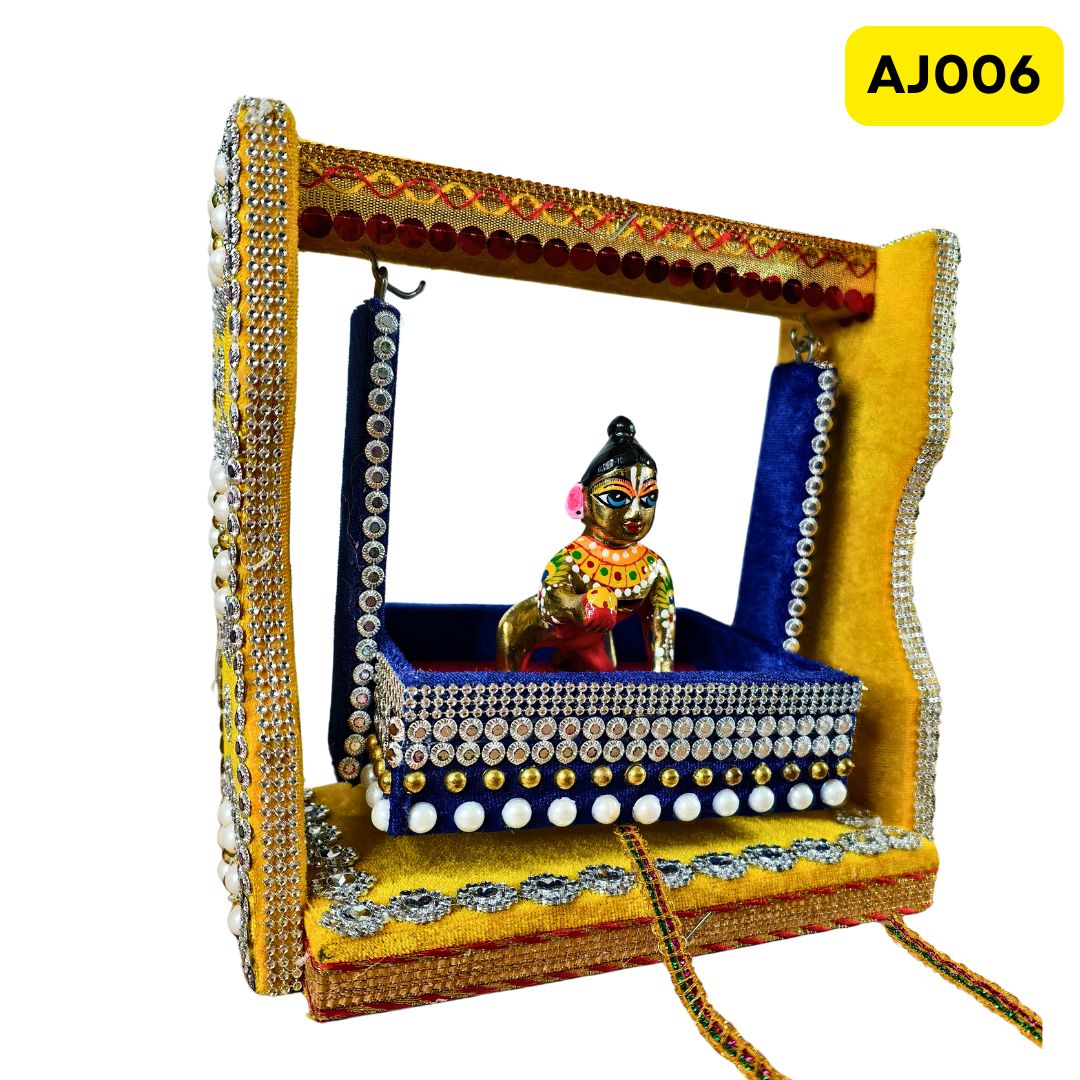 Laddu Gopal Ji Jhula (8 Inch X8Inch)-AJ006